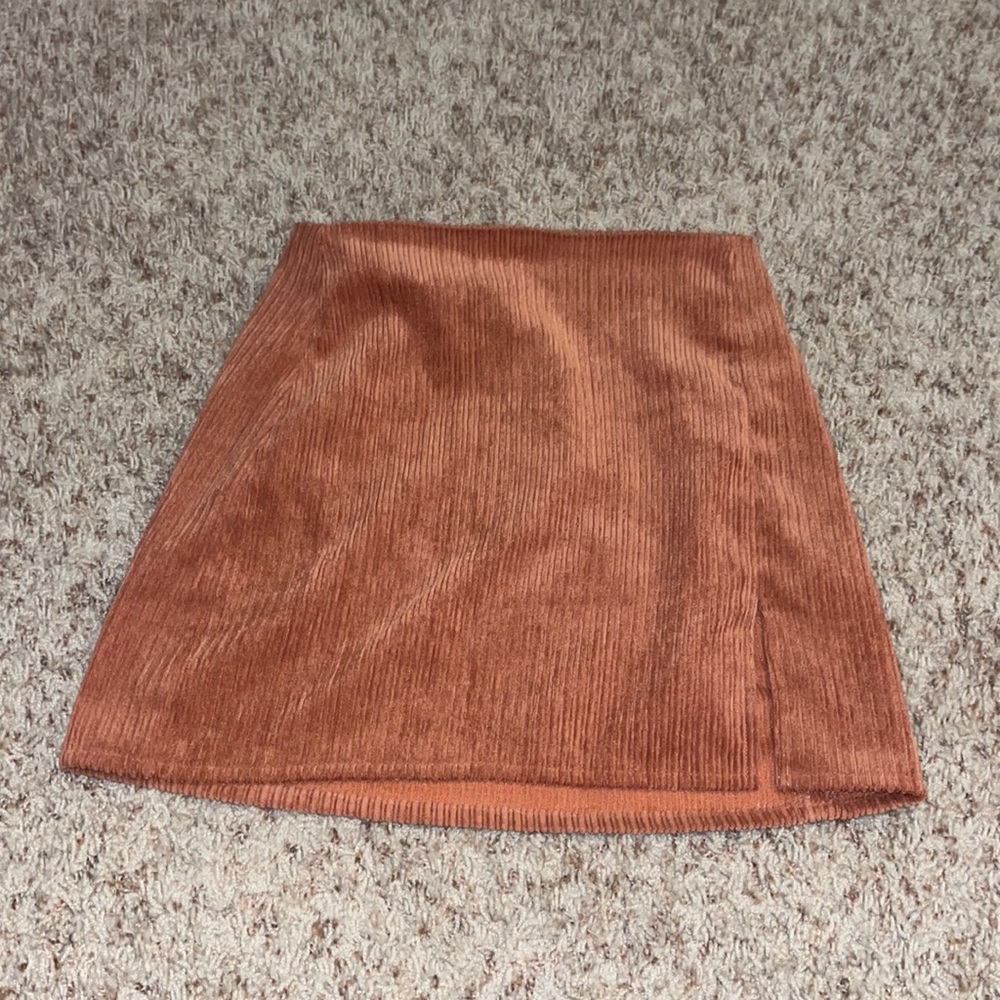 Altar’d State Rust Mini Skirt with small Front Slit